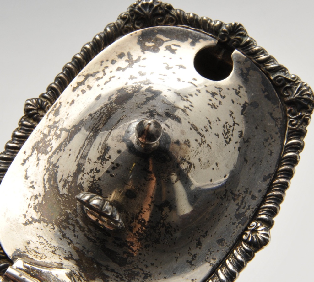 A Victorian silver open salt of cauldron shape with beaded rim above engraved floral swags, - Image 5 of 11