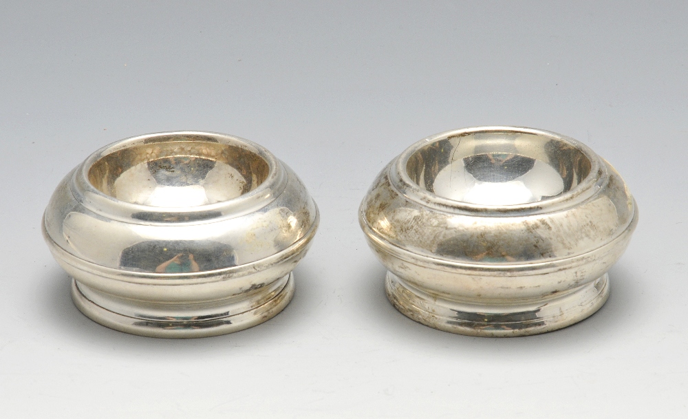 A pair of early nineteenth century silver salts of trench form. Hallmarked Pairpoint Brothers,