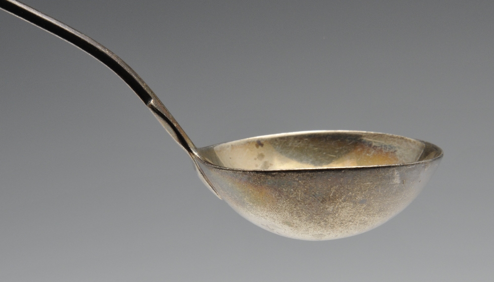 A pair of late George III silver Fiddle pattern sauce ladles, having initialled terminals, - Image 4 of 12