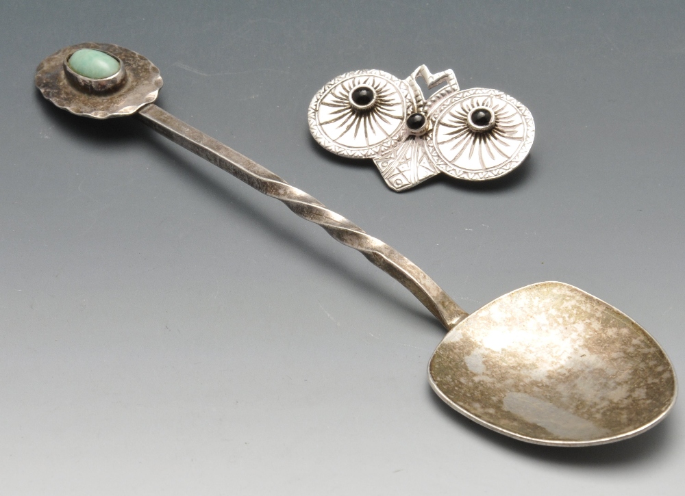 A part set of five Scottish provincial silver Fiddle pattern teaspoons, having initialled terminals, - Image 4 of 7