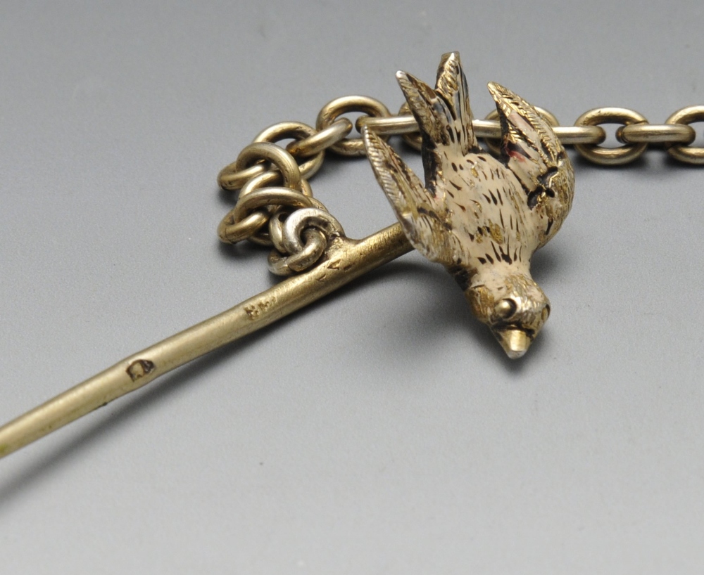 A nineteenth century cased gilt posy holder, the tapered interlaced openwork body with trefoil - Image 11 of 14