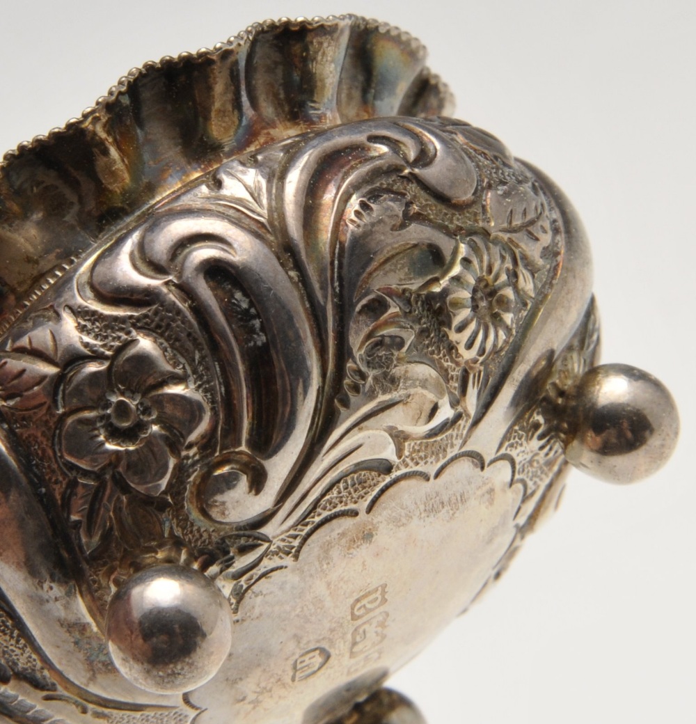 An early twentieth century silver open salt and pepper, hallmarked Sheffield 1915. Together with - Image 7 of 13