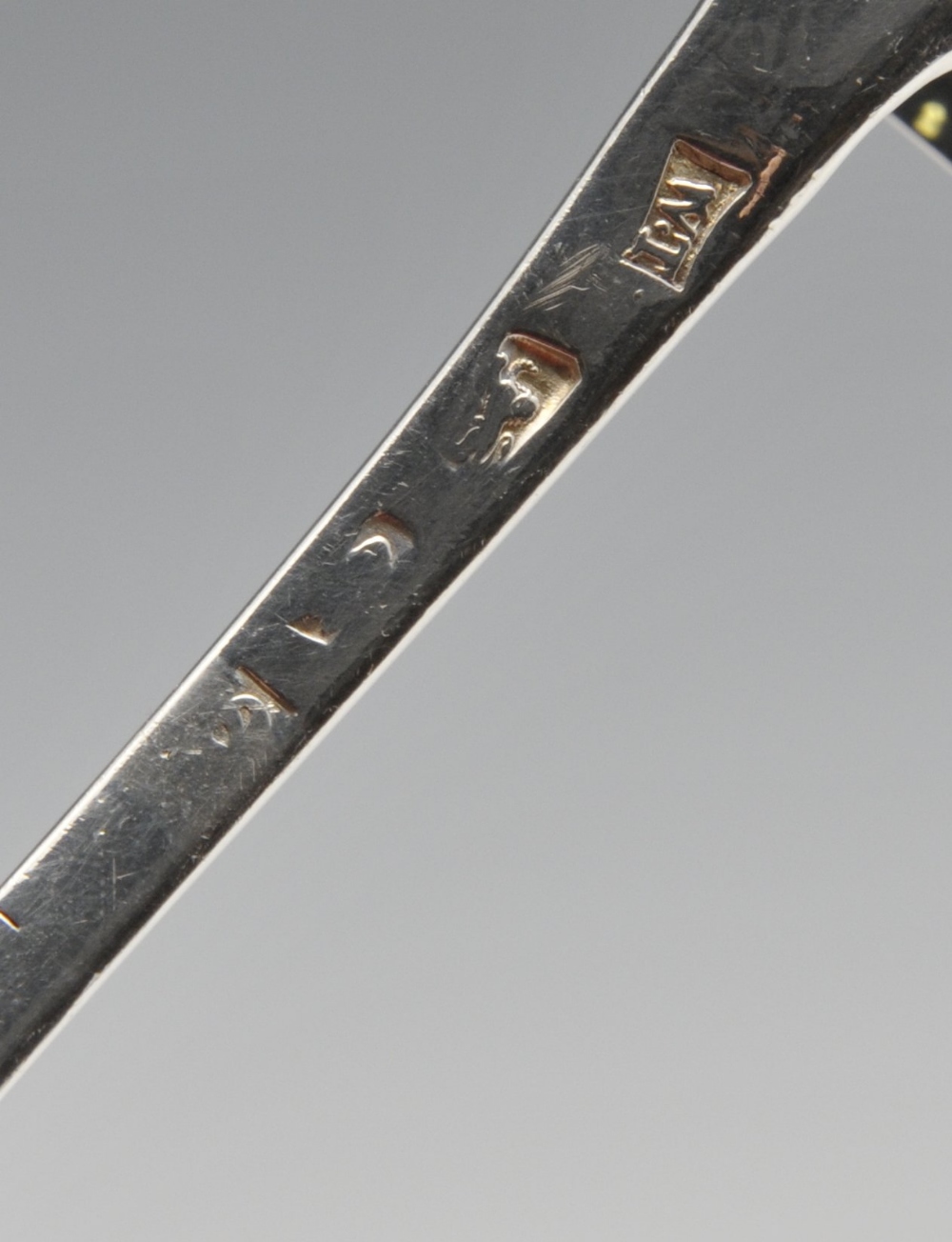 An early George III silver toddy ladle with feather edge and vacant scrolled cartouche to - Image 2 of 5