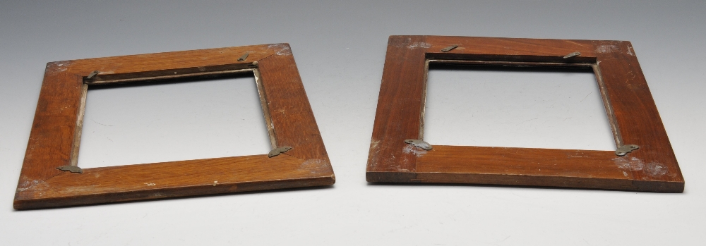 A matched pair of Art Nouveau silver mounted photograph frames, each of rectangular form and - Image 5 of 5