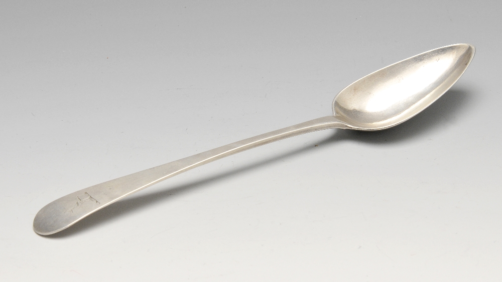 An early nineteenth century Irish provincial silver table spoon with crested terminal. Struck once