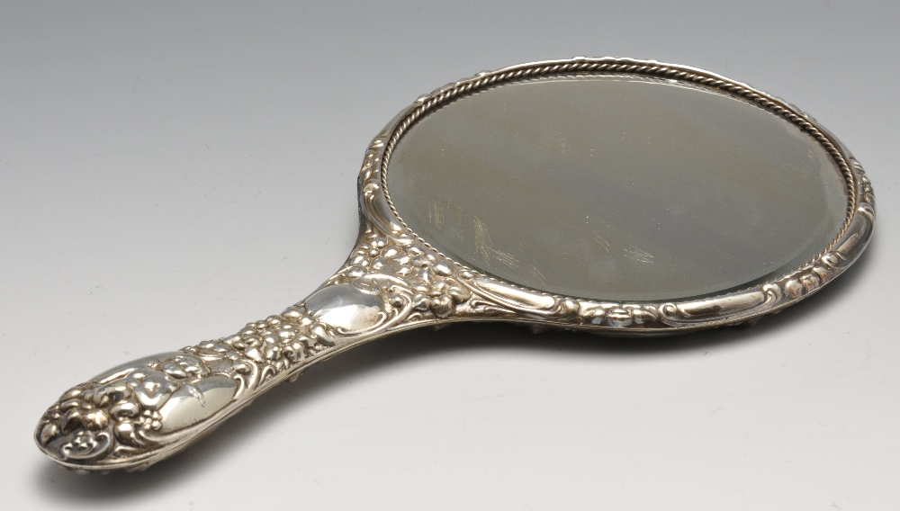 A large silver plated tray of navette form, the raised pierced gallery with beaded rim, maximum - Image 7 of 7