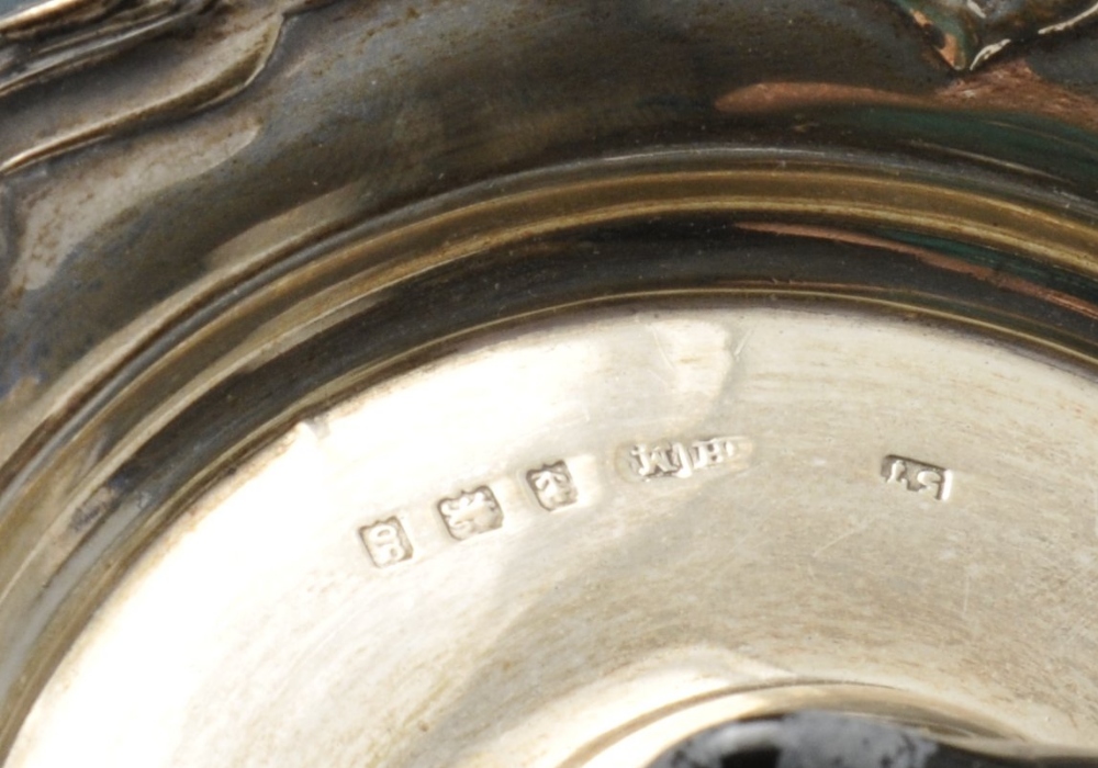 A small collection of silver novelties comprising an Art Nouveau silver pot of circular form and - Image 8 of 10