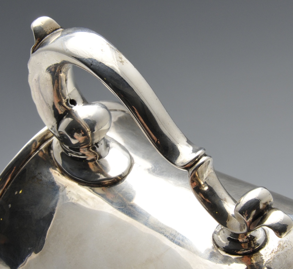 A George III silver mug, the classic baluster form with later personal inscription, standing on a - Image 3 of 5