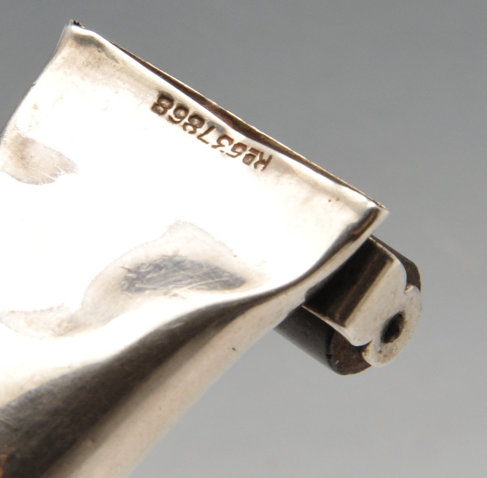 An early twentieth century silver mounted stamp roller, the screw on cap with engraved initials. - Image 2 of 5