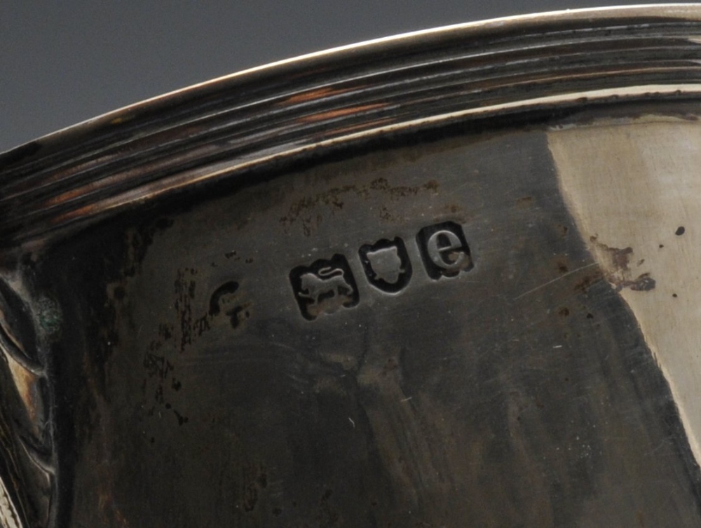 A late Victorian silver twin-handled trophy, lobed and beaded decoration to the lower body with - Image 2 of 6