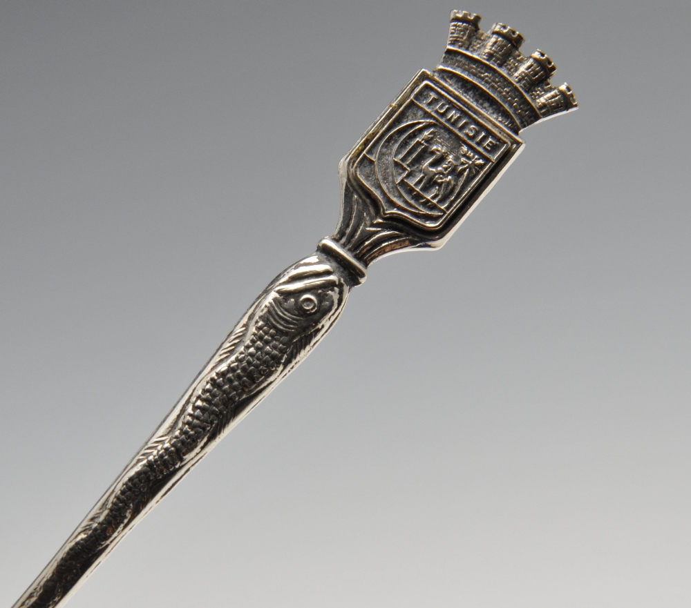 A large selection of silver and silver plated souvenir teaspoons, comprising mostly early - Image 5 of 12