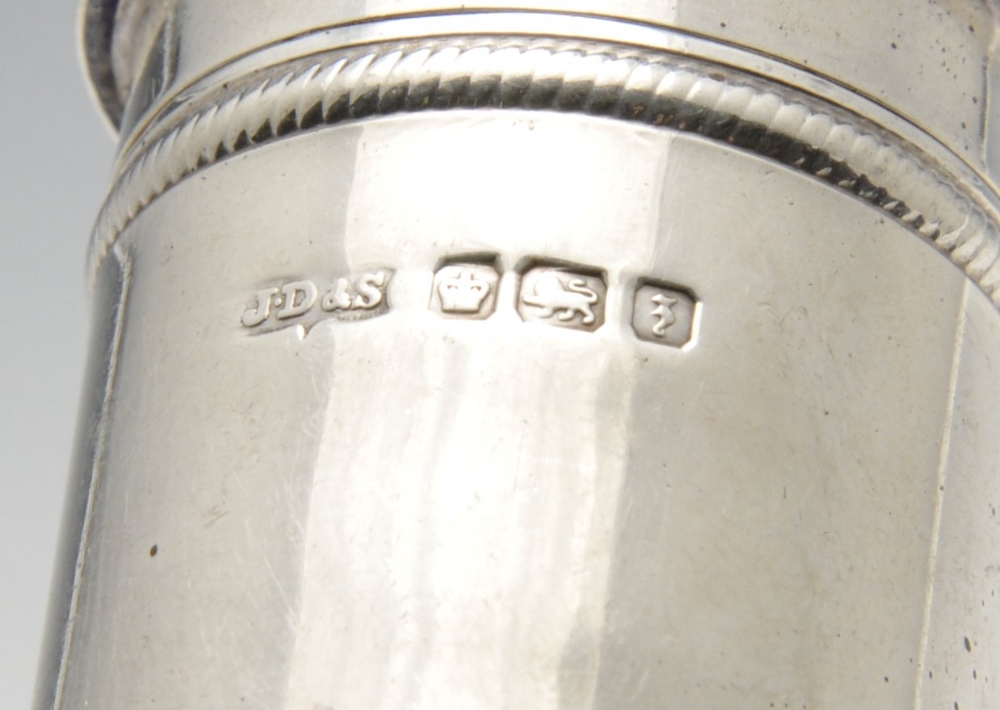 A cased pair of Edwardian silver jam spoons, each with hook to rest on the rim of a jar, - Image 3 of 5