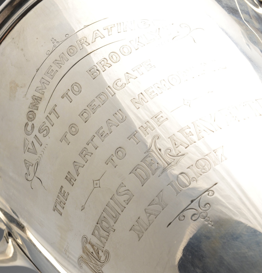 An early twentieth century large American silver trophy cup, the tapered body with presentation - Image 5 of 6