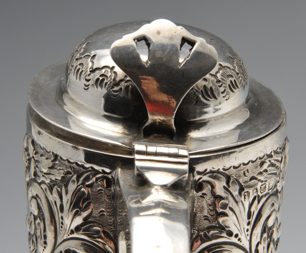 A George IV silver christening mug decorated with embossed floral and foliate panels and having a - Image 10 of 10