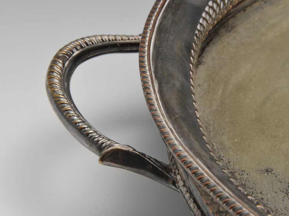 A selection of plated items to include a large oval twin-handled gallery tray, an entree dish, a - Image 3 of 10