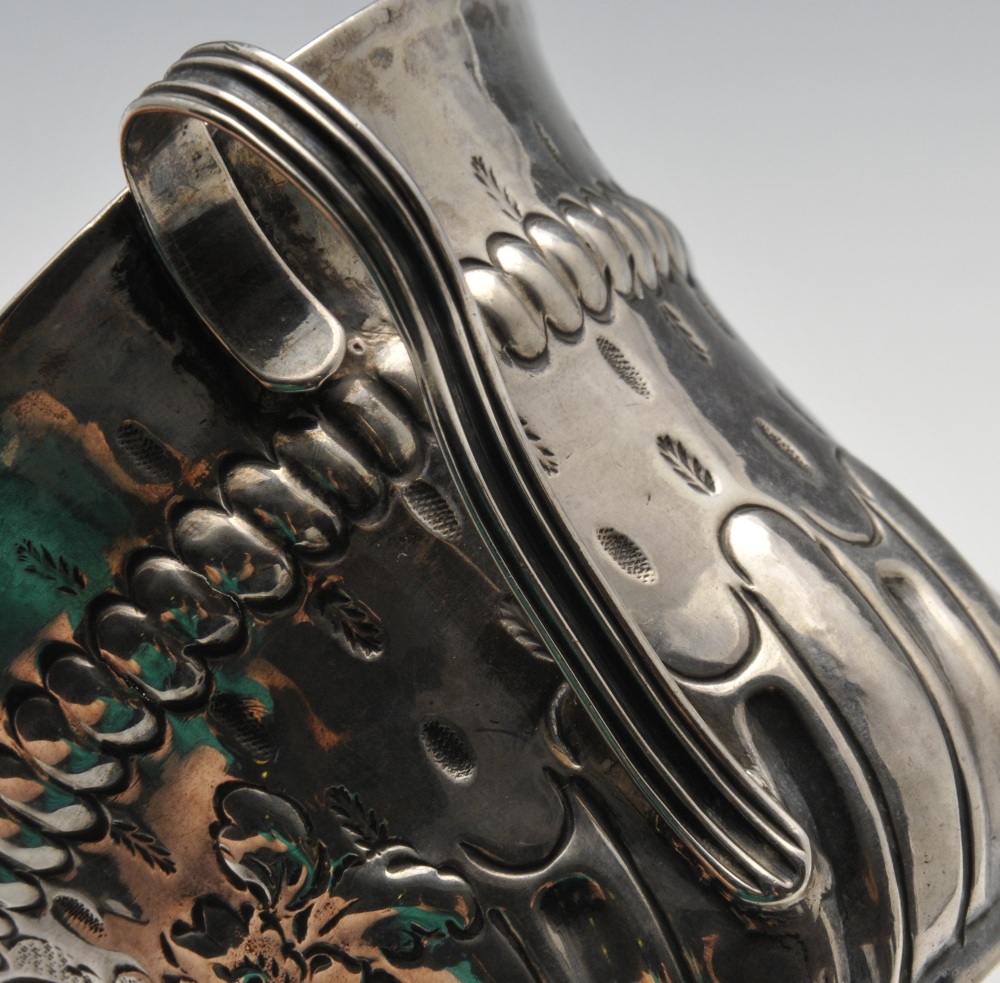 A George III silver porringer, the typical form with oblique fluted body rising to the vacant - Image 4 of 4