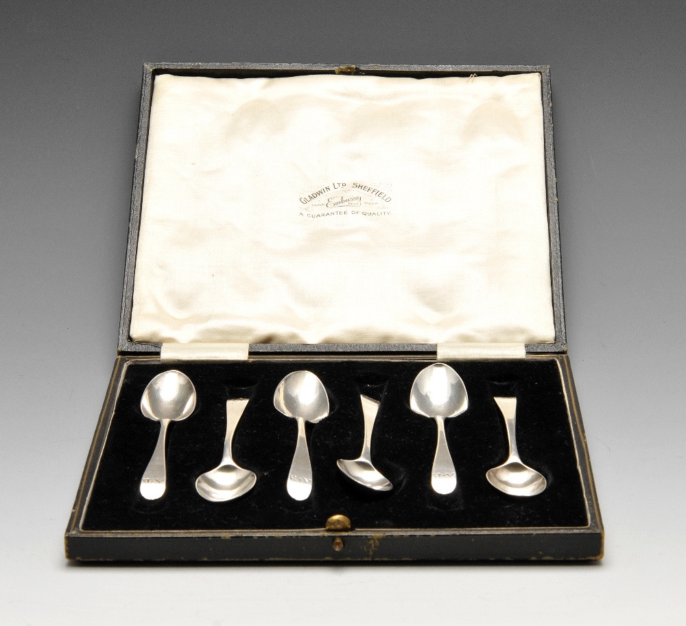 A George I Rat-tail spoon, hallmarked Charles Jackson, London 1719. Together with an Edwardian cased