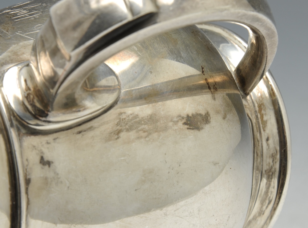 An Edwardian silver christening mug of plain and slightly tapering form, with personal engraving and - Image 9 of 9