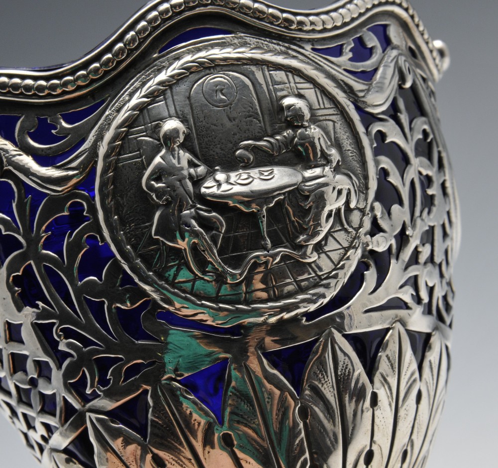 A George III silver sugar basket, the pierced form embellished with classical medallions amidst - Image 2 of 6