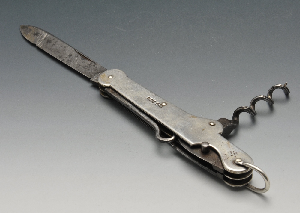 An Edwardian silver mounted combination corkscrew. Hallmarked William Morton & Sons, Sheffield 1901. - Image 3 of 3