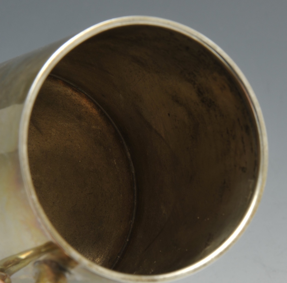 An Edwardian silver christening mug of plain and slightly tapering form, with personal engraving and - Image 4 of 9