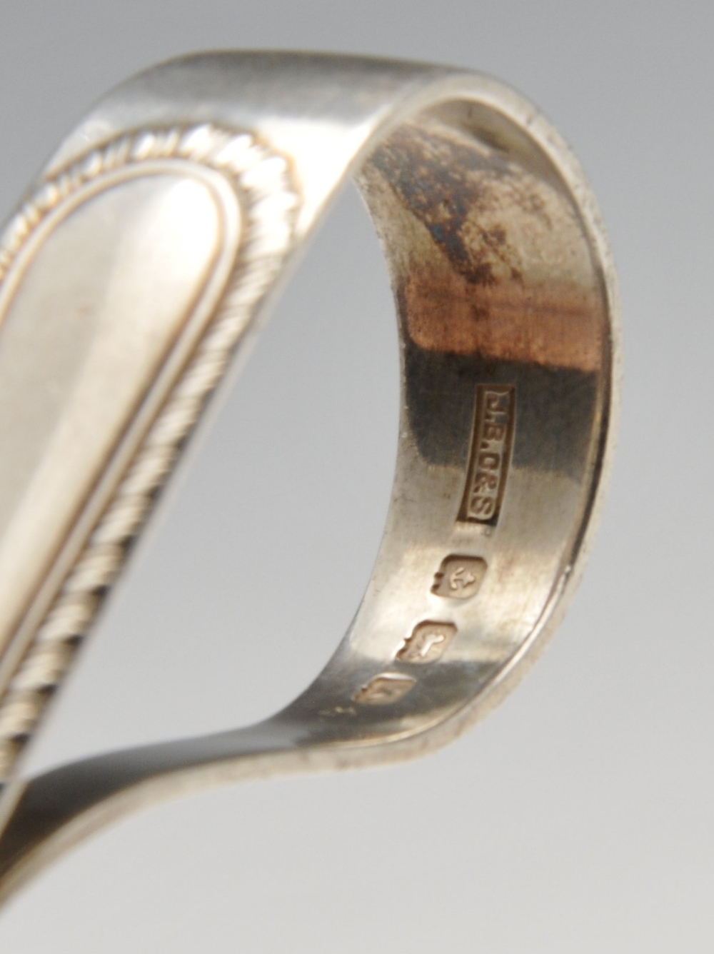 Three George III silver Old English pattern teaspoons, hallmarked Solomon Hougham, London 1803. - Image 3 of 8