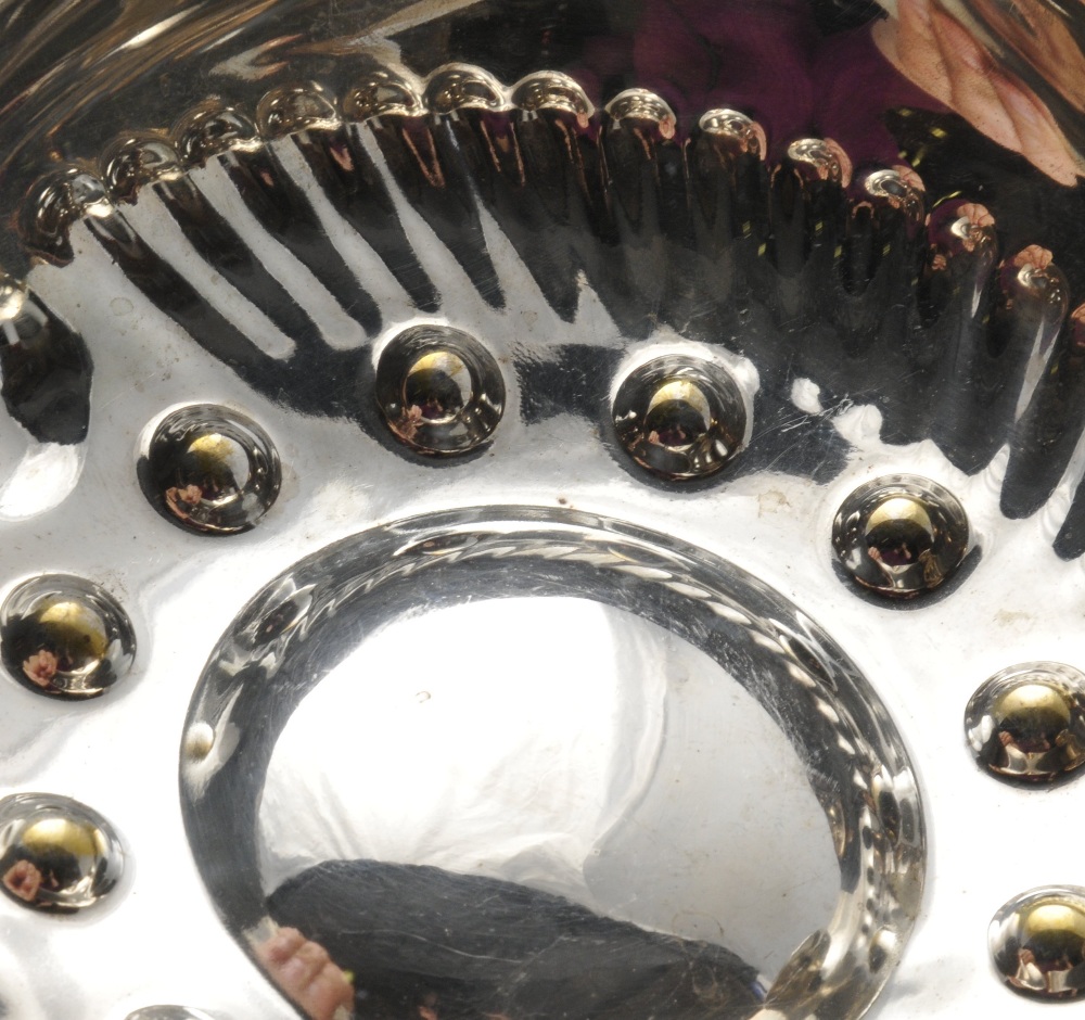 A large selection of silver plated items to include goblets, a large wine taster bowl with single - Image 6 of 9