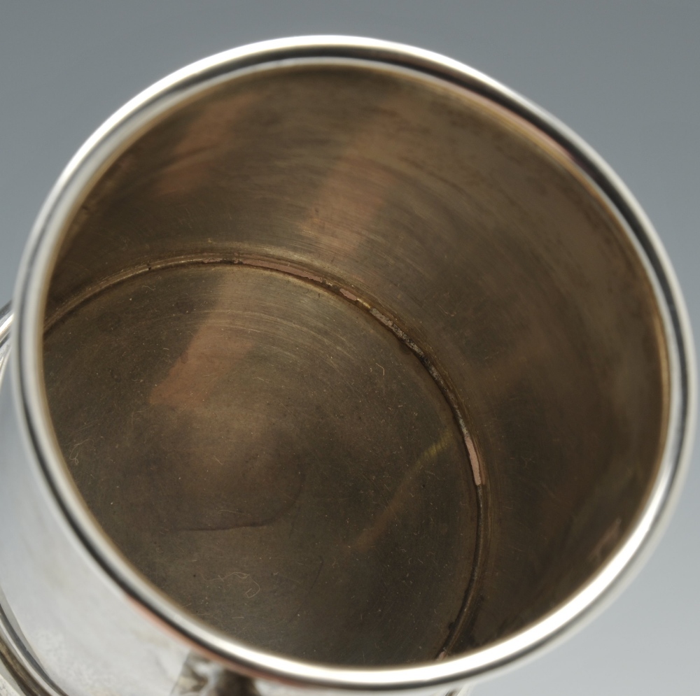 An early twentieth century silver christening mug of tapering form with initial engraving standing - Image 10 of 14