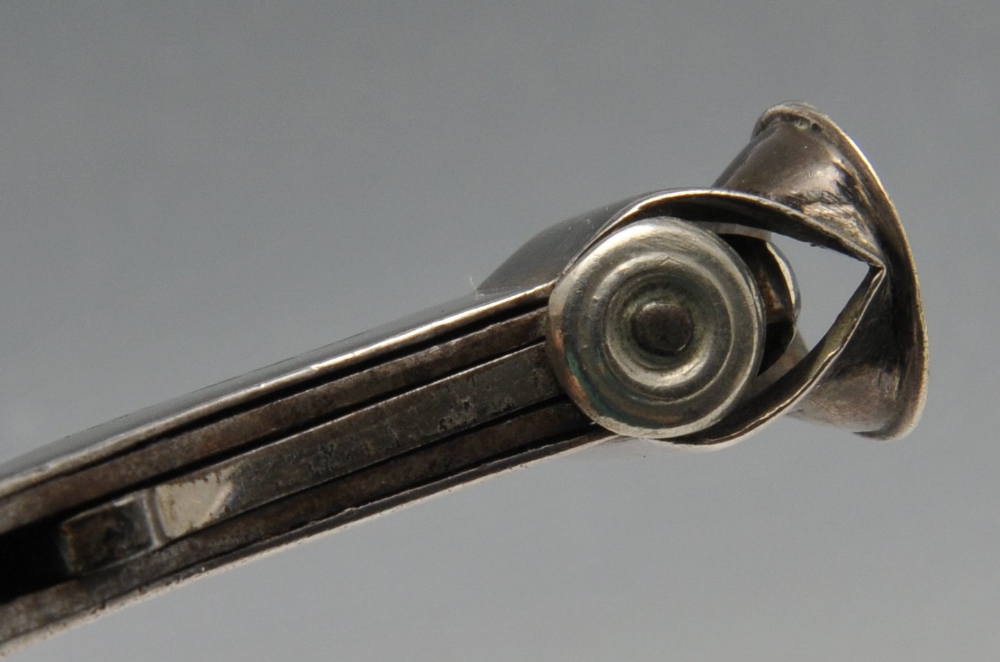 A late Victorian silver mounted cigar cutter. Hallmarked Birmingham 1892. Length measuring 2 - Image 3 of 3