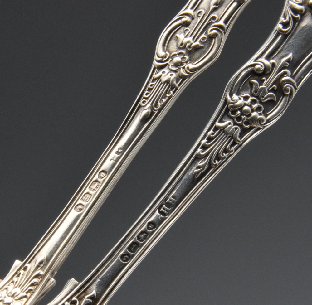 A pair of Victorian silver Fiddle pattern table spoons with initialled terminals, hallmarked - Image 7 of 14