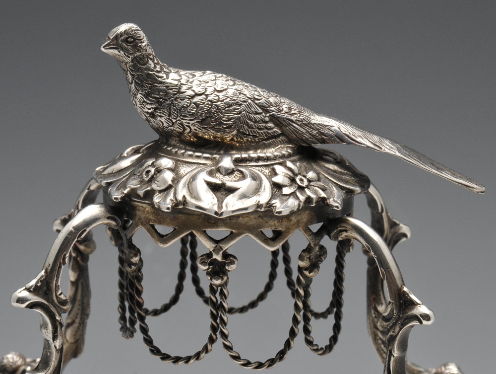A German silver mechanical Singing Bird box in the manner of Karl Griesbaum, the rectangular box - Image 3 of 14