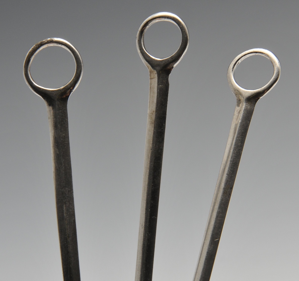 A part set of meat skewers, probably Georgian, comprising a set of four small skewers and three - Image 3 of 3