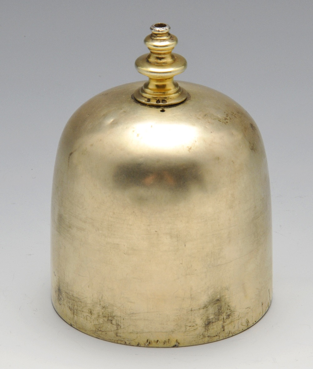 A Victorian silver-gilt atomiser, the cylindrical domed form, with screw detachable baluster