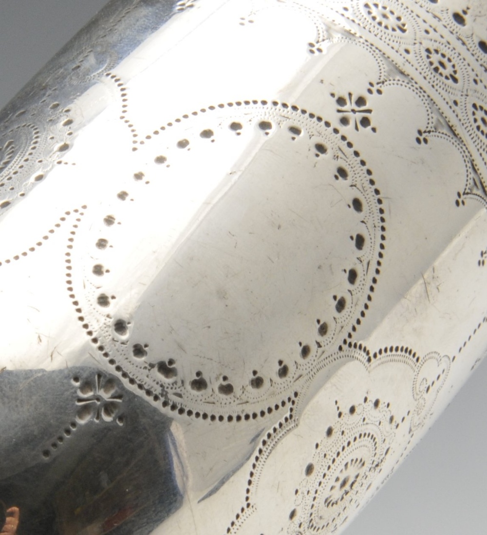 A mid-Victorian silver goblet, decorated with alternate lobed and oval panels above pendant drops, - Image 4 of 7