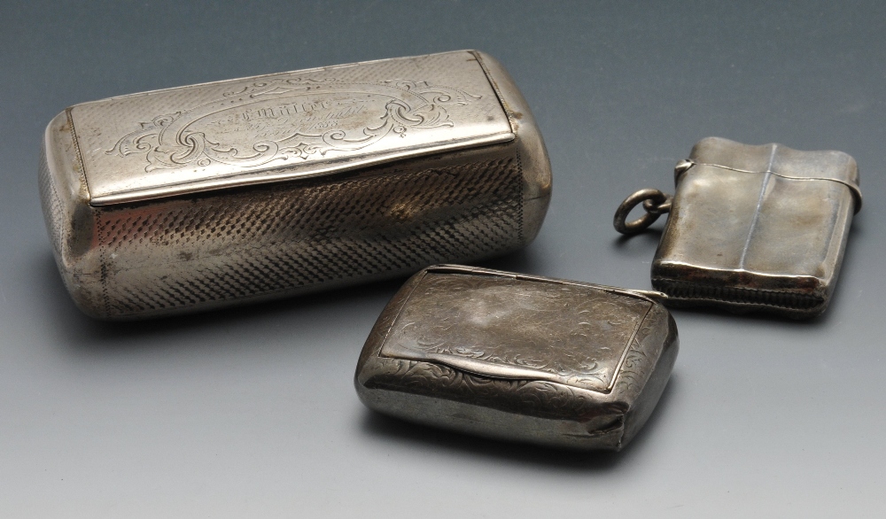 A mid-twentieth century silver cigarette case of rounded rectangular form, having stepped sides, - Image 7 of 11