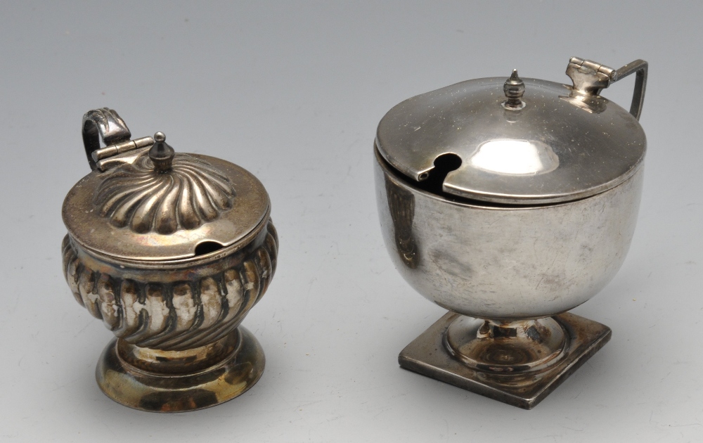 An early twentieth century silver open salt and pepper, hallmarked Sheffield 1915. Together with - Image 8 of 13