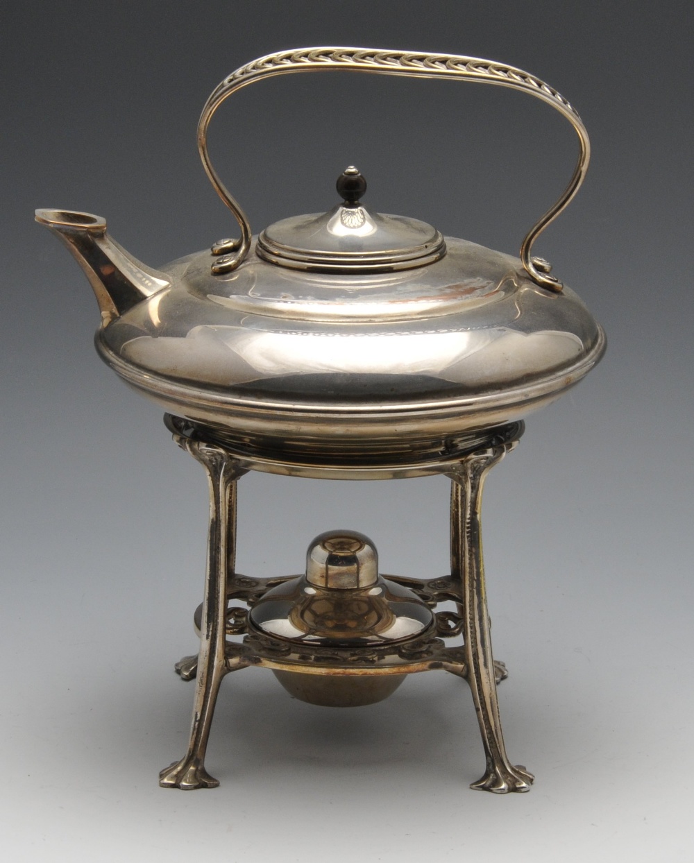 A selection of plated ware to include a novelty apple condiment pot by Mappin & Webb, spirit kettle, - Image 7 of 10