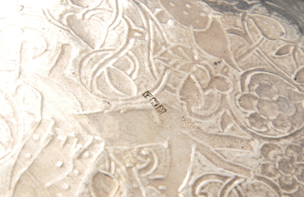 An early twentieth century Egyptian silver plate, the circular form chased with various animals - Image 2 of 3