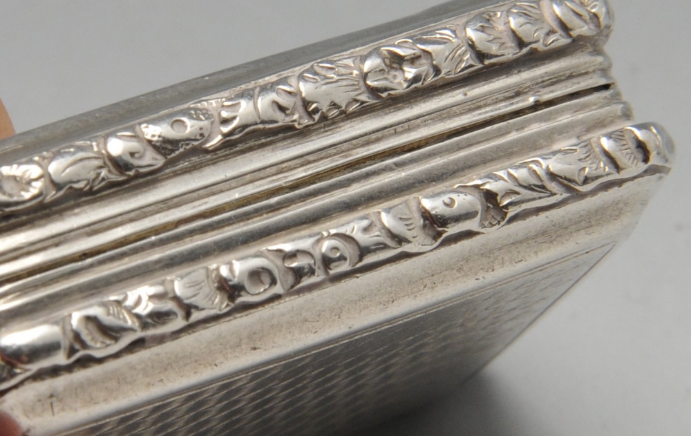 A George IV silver vinaigrette, the oblong form with engine-turned decoration, initialled cartouche, - Image 6 of 6