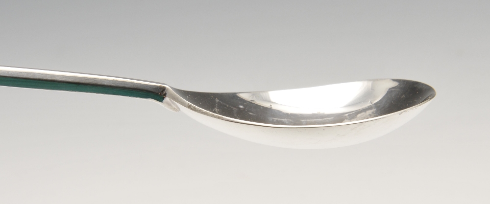 A modern reproduction silver Apostle spoon of typical form with fig-shaped bowl and silver-gilt - Image 4 of 9