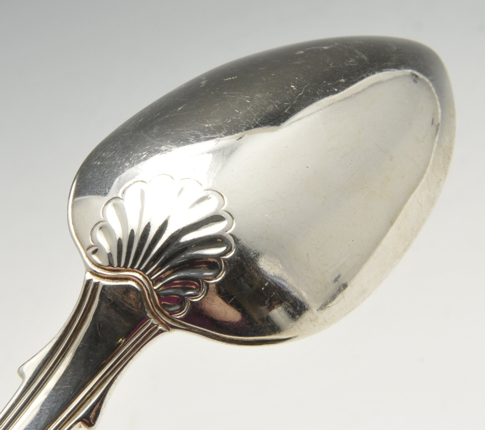 A George III and later composite silver canteen for twelve settings, of King's pattern variant - Image 4 of 8