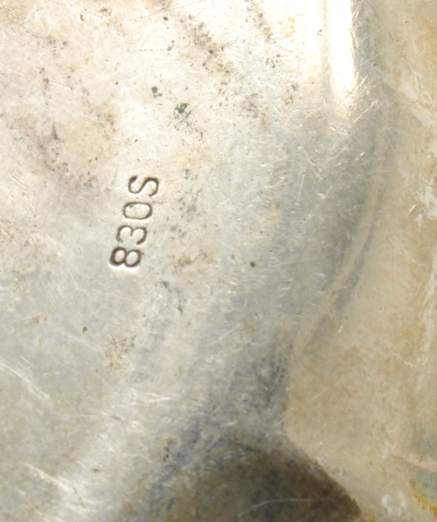 A Portuguese silver brandy saucepan of typical form, with Porto Assay marks for .833 standard, - Image 12 of 12