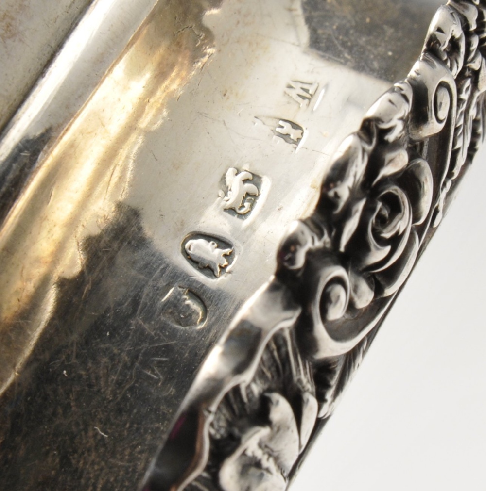 A George III provincial silver wine funnel, the bulbous body crested and with detachable sieve and - Image 2 of 7