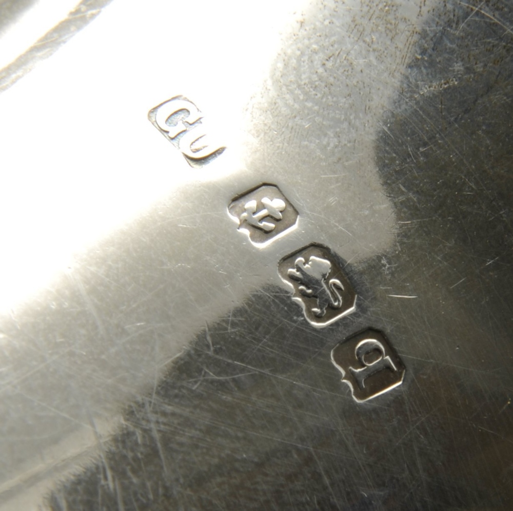 An early twentieth century silver christening mug of tapering form with initial engraving standing - Image 2 of 14