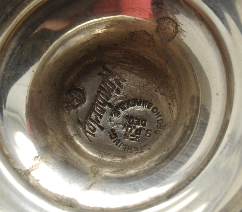 A Portuguese silver brandy saucepan of typical form, with Porto Assay marks for .833 standard, - Image 9 of 12