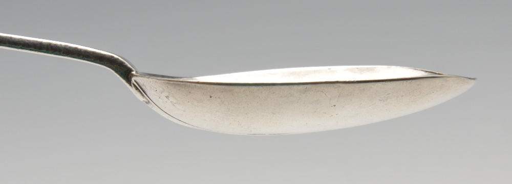 A William III, silver Laceback Trefid spoon with initialled terminal. Hallmarked Isaac Davenport, - Image 5 of 7