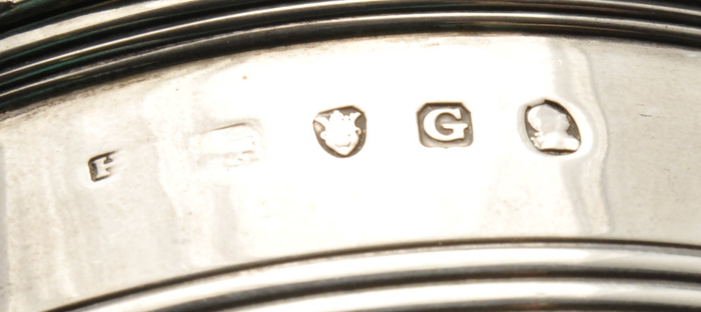 A George III silver tankard, the slightly tapered form with reeded banding, personal inscription and - Image 2 of 5