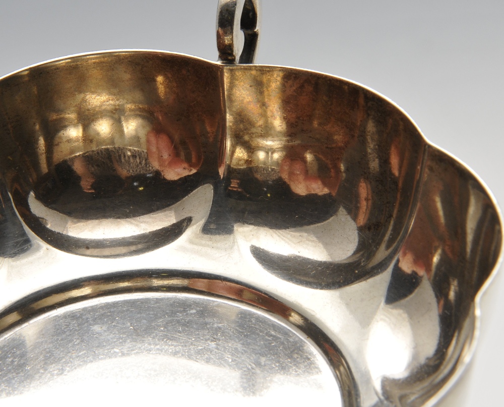 A Victorian silver christening bowl, the circular lobed body with twin scrolling handles. Hallmarked - Image 3 of 3
