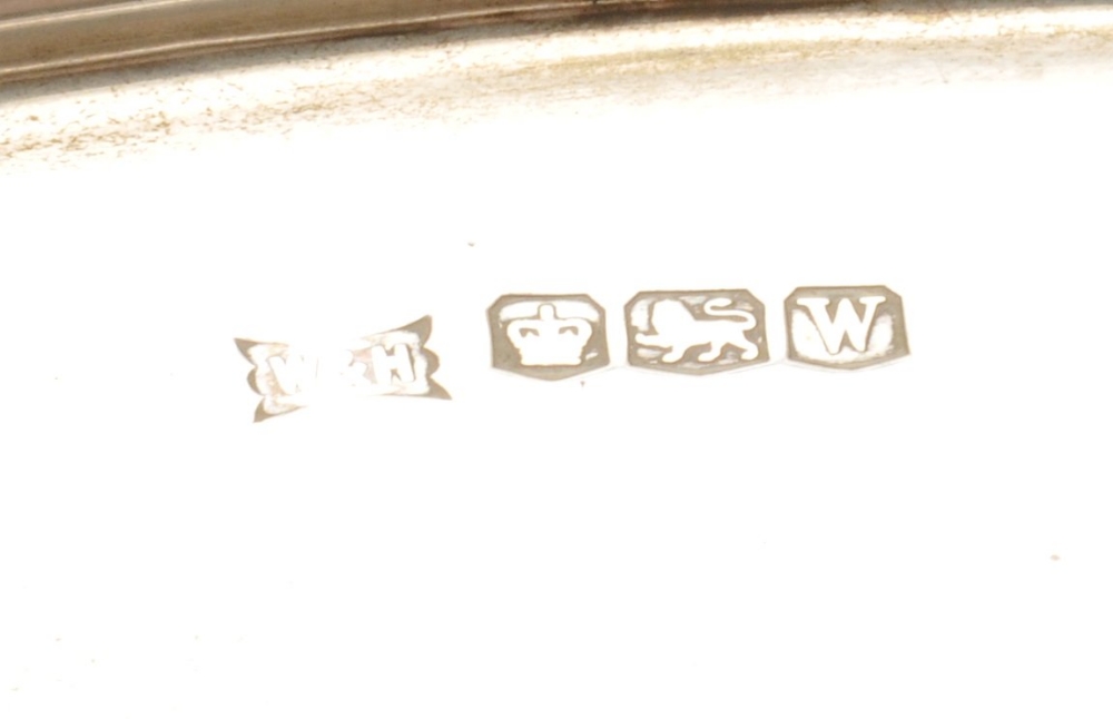 An early to mid-twentieth century silver tray, the oval body with central presentation inscription - Image 4 of 4