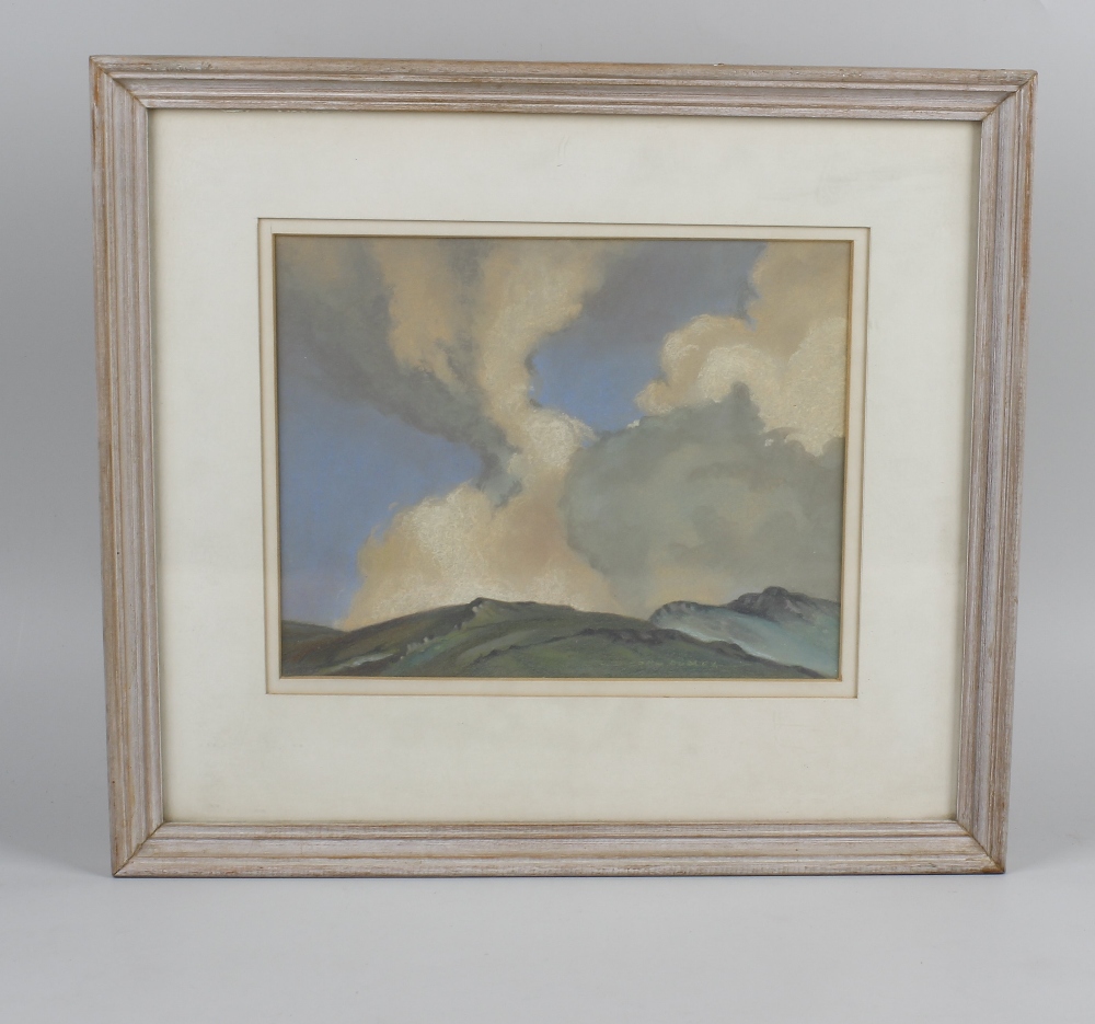 John Dudley (modern) Clouds Pastel on paper Signed to lower edge and with paper label verso 9.5 x - Image 2 of 3